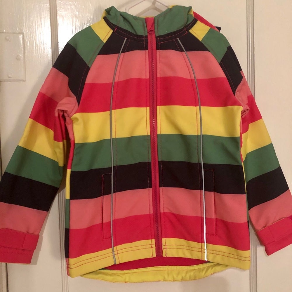 Kids fleece line rain coat